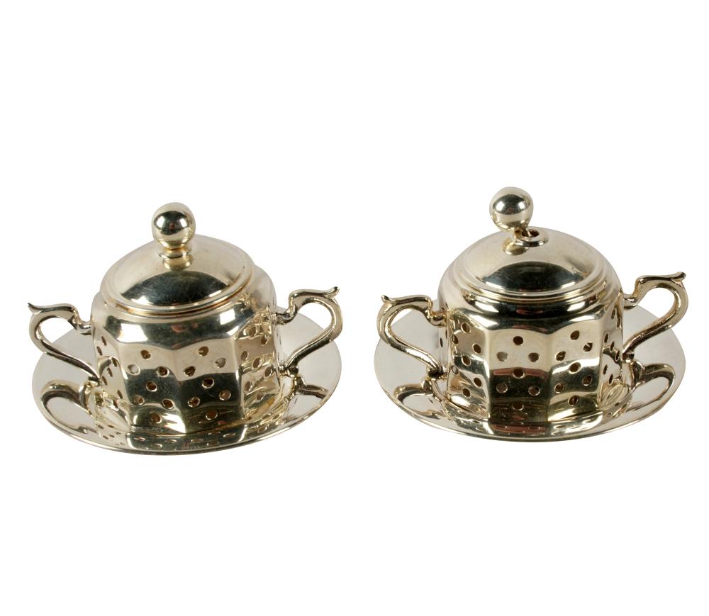 TWO TIFFANY & CO. STERLING TEA