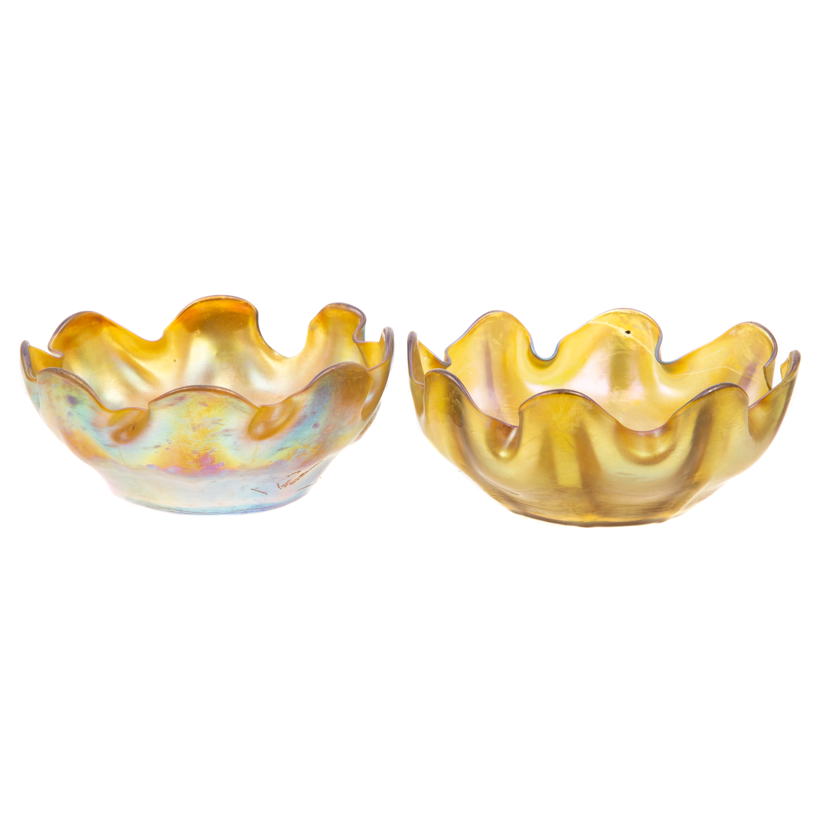 TWO TIFFANY FAVRILE GLASS BOWLS 1st