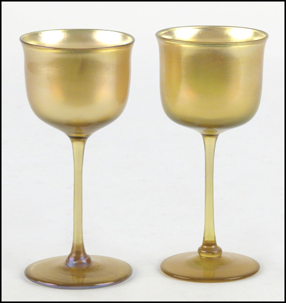 TWO TIFFANY FAVRILE GLASS