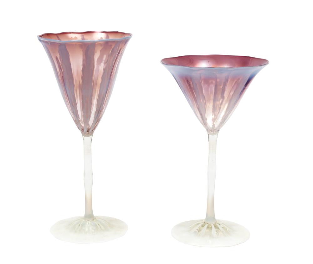 TWO TIFFANY FAVRILE GLASS