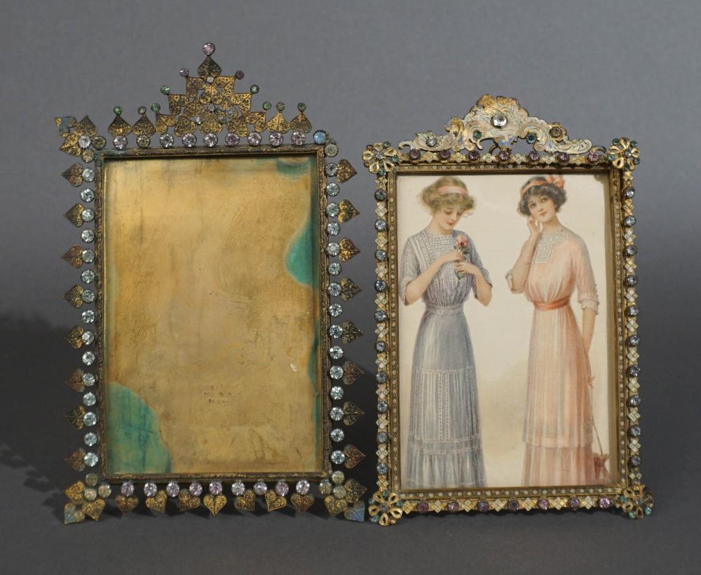 TWO TIFFANY STUDIOS GILT METAL