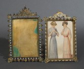 TWO TIFFANY STUDIOS GILT METAL