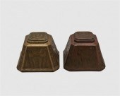 TWO TIFFANY STUDIOS PATINATED