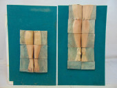 TWO TILE COLLAGES, LEGS & FEET