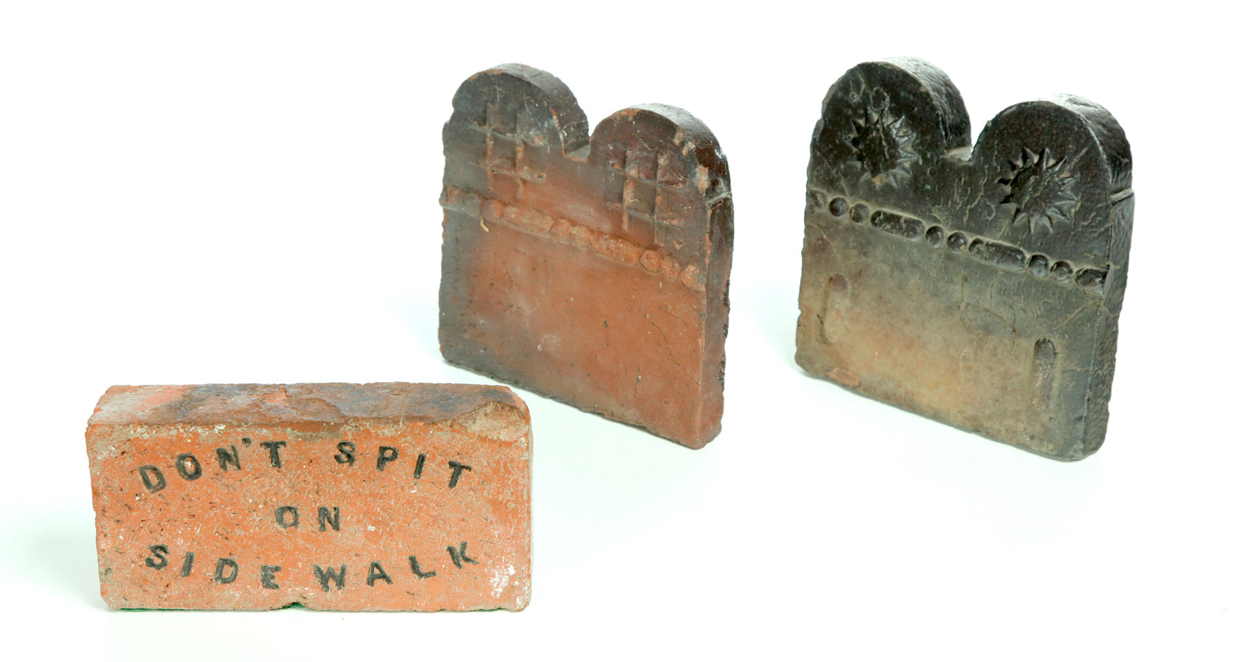 TWO TILES AND A BRICK.  American 