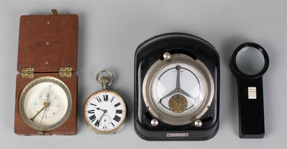 TWO TIME PIECES, A COMPASS, AND A