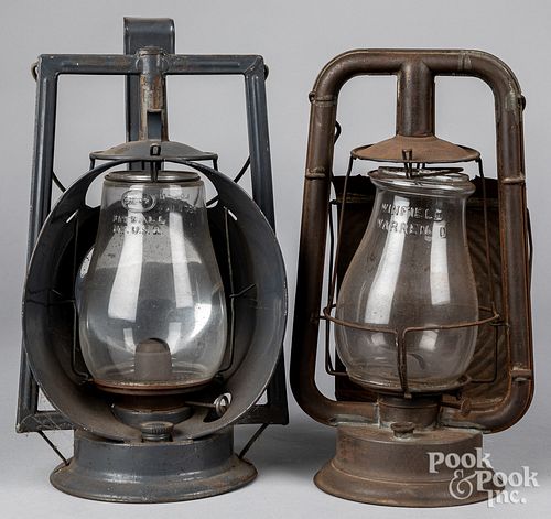 TWO TIN CARRY LANTERNS, 19TH