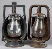TWO TIN CARRY LANTERNS, 19TH C