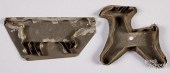 TWO TIN COOKIE CUTTERS, 19TH C