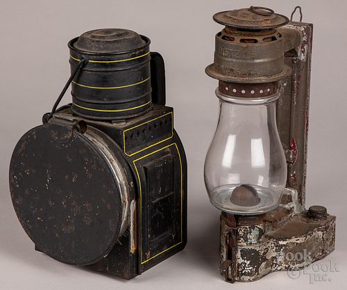 TWO TIN LANTERNS, 19TH C.Two tin