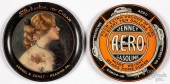 TWO TIN LITHOGRAPH TIP TRAYSTw
