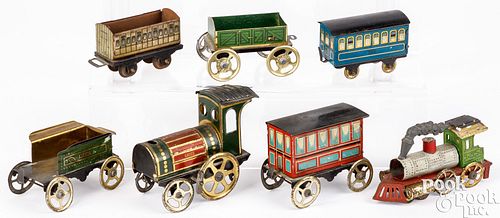 TWO TIN LITHOGRAPH TRAIN SET