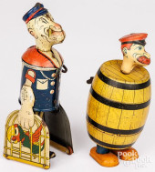 TWO TIN LITHOGRAPH WIND-UP TOY