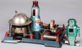 TWO TIN SPACE TOYSTwo tin spac