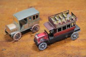 TWO TIN WIND-UP VEHICLES.  Ger