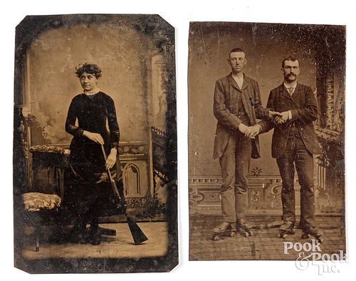 TWO TINTYPE PHOTOSTwo tintype