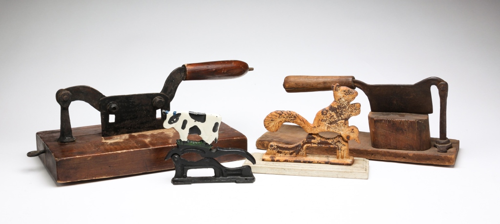 TWO TOBACCO CUTTERS AND TWO