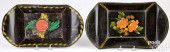 TWO TOLEWARE BREAD TRAYS, 19TH