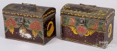 TWO TOLEWARE DOCUMENT BOXES, 1