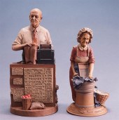 TWO TOM CLARK PAINTED COMPOSIT