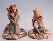 TWO TOM CLARK PAINTED COMPOSIT