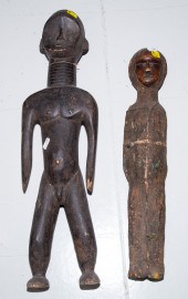 TWO TOMA (AFRICAN) CARVED WOOD