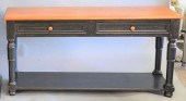 TWO-TONED CANADEL HALL TABLE,