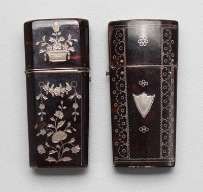 Two tortoise etui : one tapered
