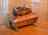 TWO TORTOISE SHELL DRESSER BOX