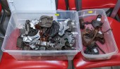 TWO TOTES OF COOKIE CUTTERS &