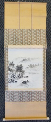 TWO TOWNSPEOPLE FISHING, JAPAN