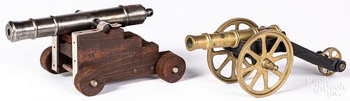 TWO TOY CANNONSTwo toy cannons,
