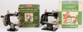 TWO TOY SINGER SEWING MACHINES