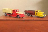 TWO TOY TRUCKS. Both pressed s