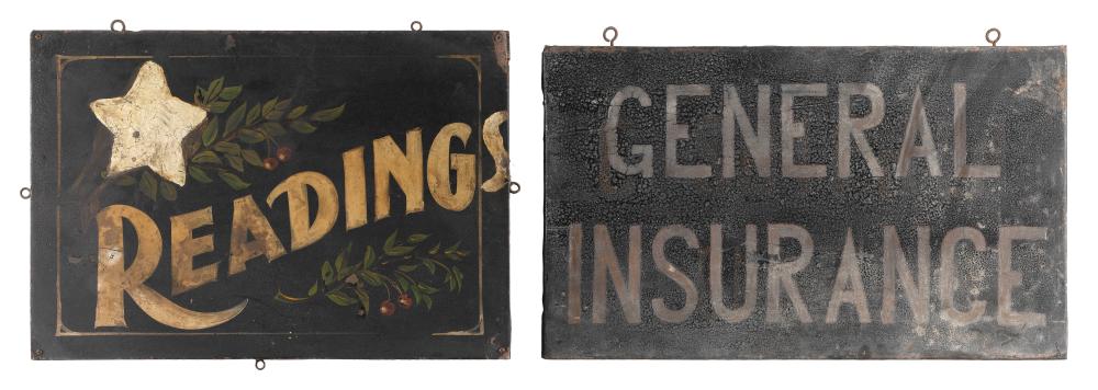 TWO TRADE SIGNS LATE 19TH CENTURY