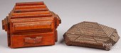 TWO TRAMP ART DRESSER BOXES, C