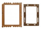     	Two tramp art frames    l