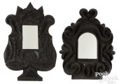TWO TRAMP ART MIRRORS, CA. 190