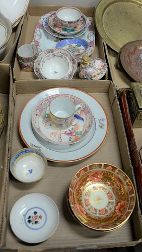 TWO TRAY LOTS OF CHINESE EXPORT,