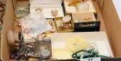 TWO TRAY LOTS OF COSTUME JEWEL