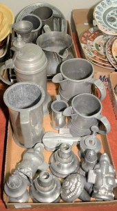 TWO TRAY LOTS OF PEWTER TO INC