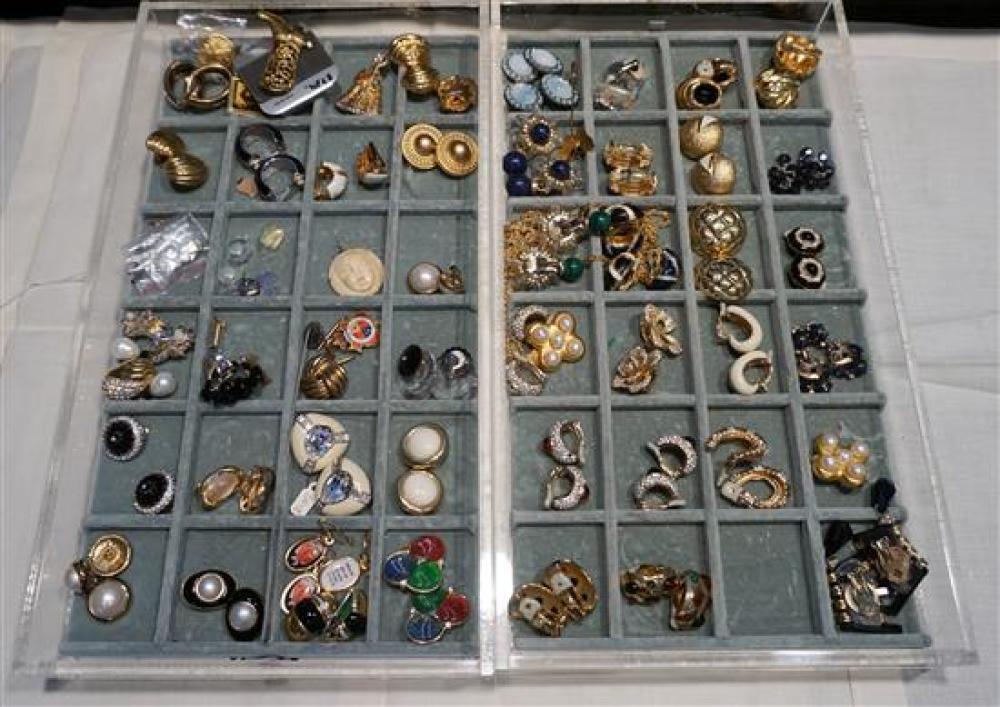 TWO TRAYS OF COSTUME JEWELRY AND