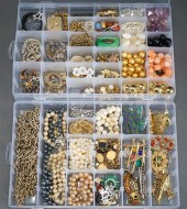 TWO TRAYS OF COSTUME JEWELRYTw