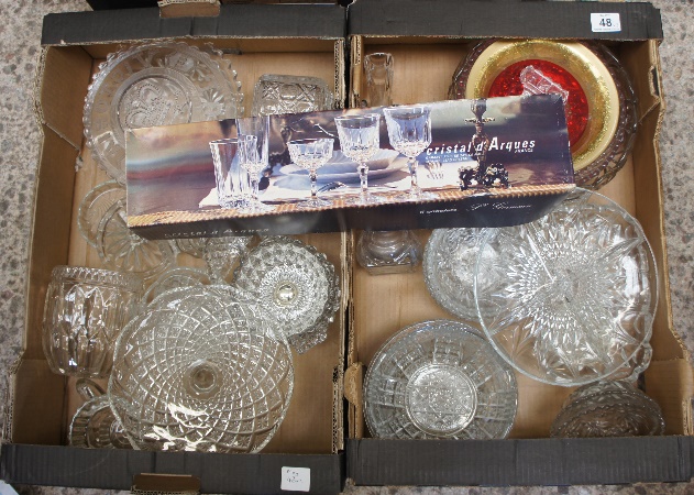 Two Trays of Good Quality Glass and