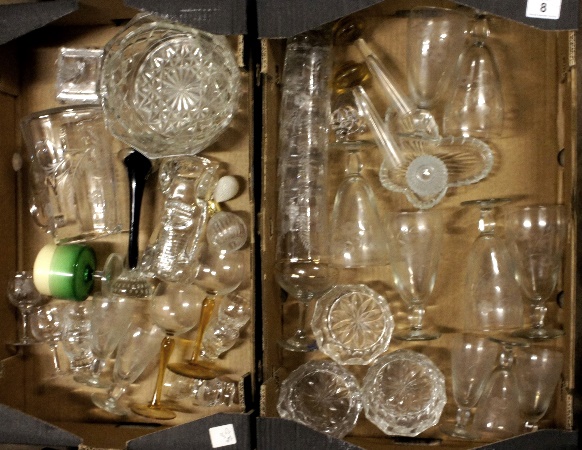 Two Trays of Mixed Glassware