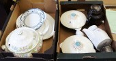 Two Trays of Mixed Tableware t