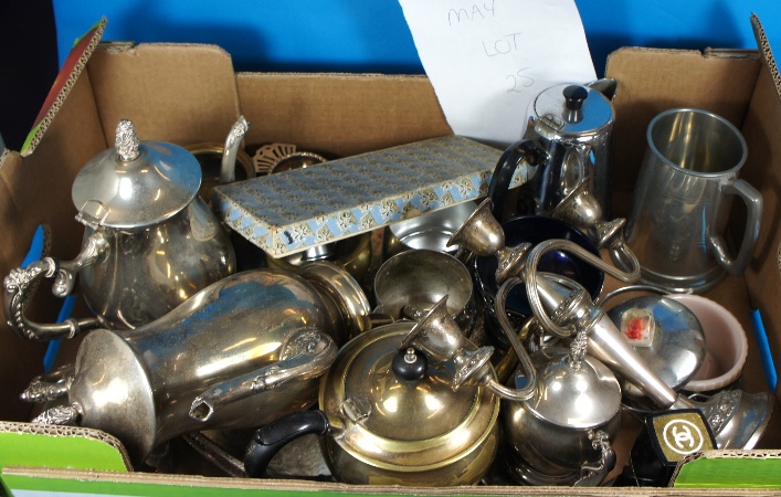 Two Trays of Silver Plate items