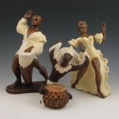 Two Treasure Craft figures wit