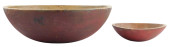 TWO TREENWARE BOWLS, AMERICAN,