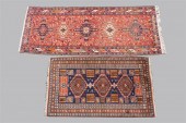 TWO TRIBAL MEDALLION WOOL RUGS